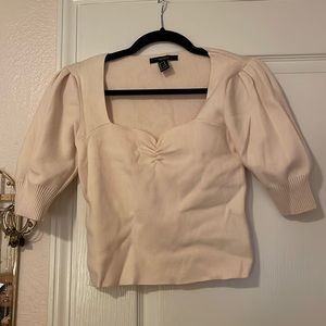F21 cream sweater top